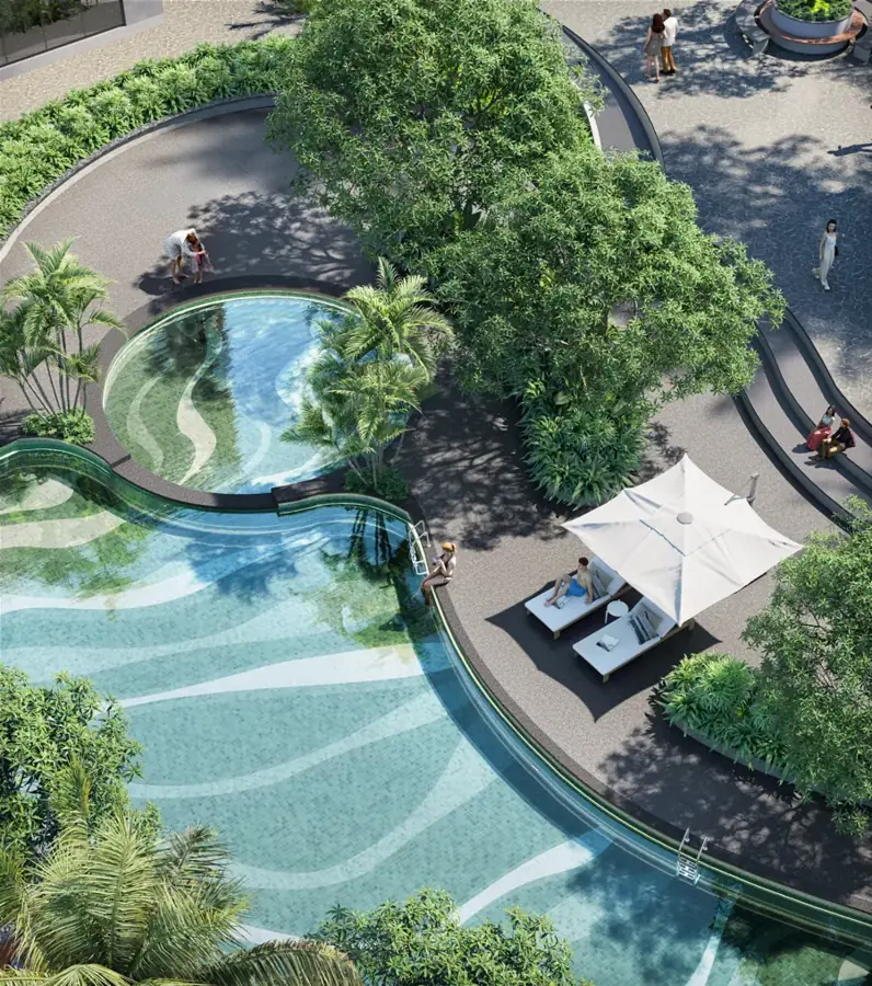 Assetz City of Palms IVC Plots indicative pool deck lounge