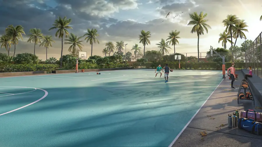 Assetz IVC Plots sports courts concept